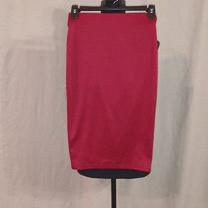 Body Central stretch red midi skirt S